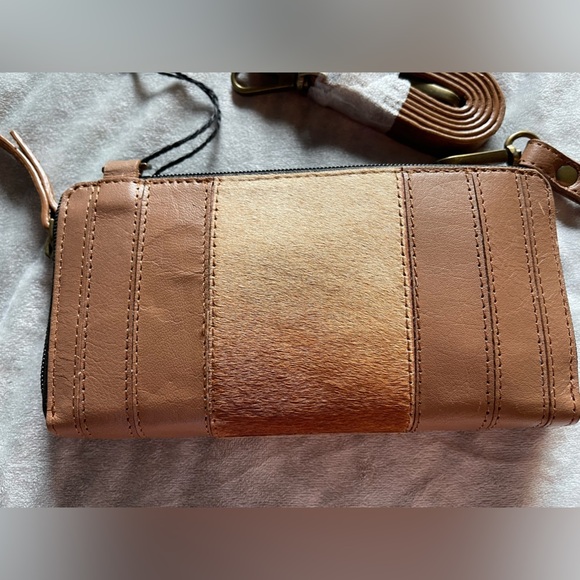 Mona B Brown Leather Wallet with Removable Strap - Picture 2 of 6